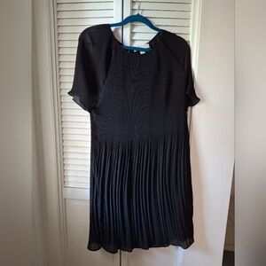 Michael Kors Elegant Black Pleated Dress